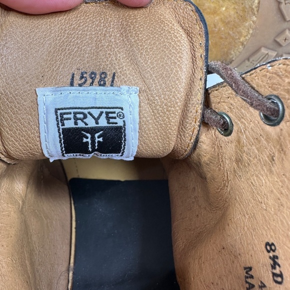 Frye Black Leather Lace Up Boots Men's Size 8 1/2 D - Picture 16 of 16